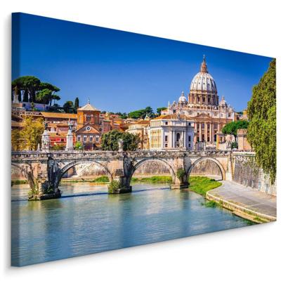 Schilderij - Castel Sant&apos;Angelo, de Engelenburcht in Rome, Premium Print