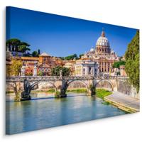 Schilderij - Castel Sant&apos;Angelo, de Engelenburcht in Rome, Premium Print - thumbnail