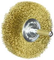 Lessmann Ronde borstel | d. 60 mm schacht 6 mm draaddikte 0,2 mm | messing 16 mm 15.000 omw/min | Max. toerental 15000 min-¹ | 1 stuk - 416543 416543 - thumbnail