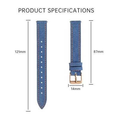 Leren denim bandje - Donkerblauw - Garmin Lily 2 Leren denim bandje - Donkerblauw - Garmin Lily 2