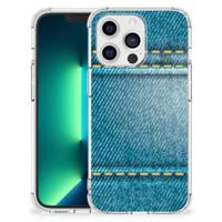 iPhone 13 Pro Max Anti Shock Bumper Case Jeans - thumbnail