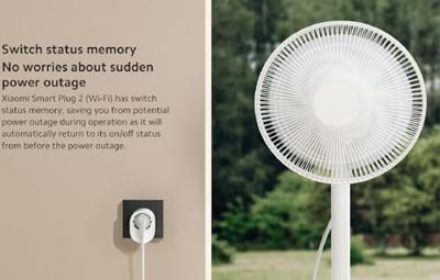 Xiaomi ZNCZ302KK Stopcontact WiFi Met meetfunctie Binnen 3680 W