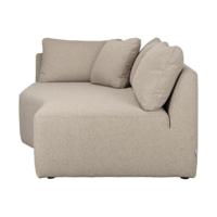 Zuiver Bank 'Prosper' Chaise Longue Element Rechts, kleur Cappuccino - thumbnail