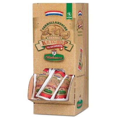 Oliehoorn Tomatenketchup, doos van 150 zakjes van 15 ml