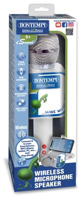 Bontempi luidspreker junior 8,5 x 24 x 6 cm grijs/zilver Bontempi luidspreker junior 8,5 x 24 x 6 cm grijs/zilver