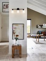 Plafond of wandspot zwart met 3 glazen kappen Nordlux Cole - thumbnail