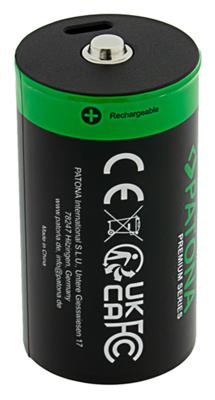 Set van 2 x Mono D oplaadbare batterijen, met USB-C aansluiting - Lithium Ion - 4000mAh