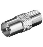 goobay Adapter F connector coaxiaal koppelstuk - thumbnail
