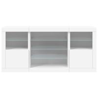 Dressoir met LED-verlichting 142,5x37x67 cm wit - thumbnail