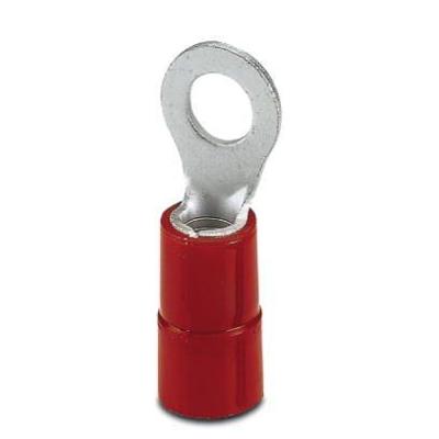 Phoenix Contact 3240220 Ringkabelschoen Dwarsdoorsnede (max.): 10 mm² Schachtdiameter: 6.5 mm Deels geïsoleerd Rood 50 stuk(s)