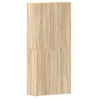 Schoenenkast met plank Bruin 80 x 35.5 x 180 cm Bewerkt hout