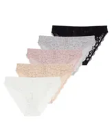 5-pack - dames onderbroeken brief slip dames kant - Myla - Kanten dames heupslips microfiber - thumbnail
