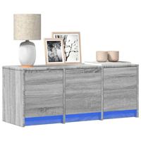Tv-meubel met LED 97x34x40 cm bewerkt hout grijs sonoma eiken - thumbnail