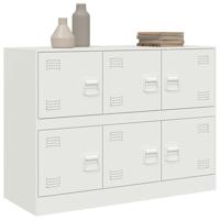Dressoir 99x39x73 cm staal wit - thumbnail