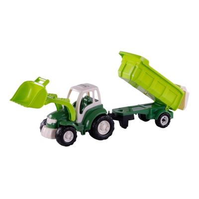Cavallino xl tractor groen met kiep aanhangwagen, 86,5cm