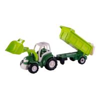 Cavallino xl tractor groen met kiep aanhangwagen, 86,5cm - thumbnail