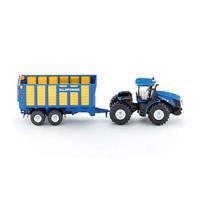 Siku 1947 new holland tractor met hooiwagen 1:50 - thumbnail