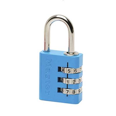 Masterlock 30mm - solid aluminium body - 24mm chrome plated steel shackle, 5mm di - 7630EURDCOL