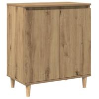 Dressoir 60x35x70 cm bewerkt hout artisanaal eikenkleur - thumbnail