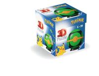 Ravensburger 3d puzzelbal pokémon pokébal groen, 54st. - thumbnail