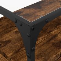 Tv-meubel met glazen blad 60x35x51 cm hout gerookt eikenkleurig - thumbnail