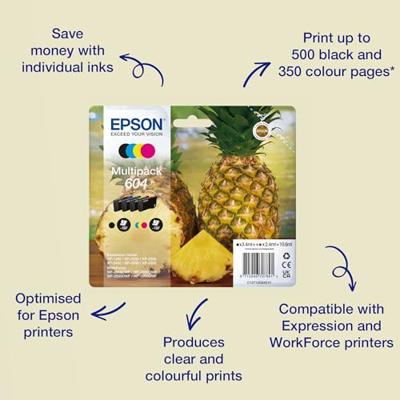 Epson Inktcartridge T10G6, 604 Origineel Combipack Kleur C13T10G64010 - thumbnail