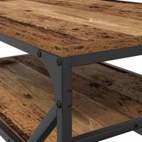 Salontafel Oud hout 90 x 50 x 40 cm Engineered hout en staal - thumbnail