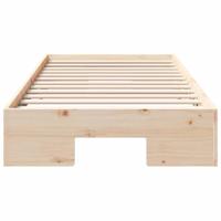 Bedframe met opslag Bruin 75 x 190 cm Massief grenenhout - thumbnail