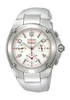 Horlogeband Seiko SRW891P1.7T11-0BC0 / SPORTURA Leder Wit 12mm