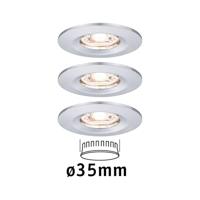 Paulmann 94303 EBL Nova mini Coin LED-inbouwlamp Set van 3 stuks LED LED vast ingebouwd 4 W Chroom - thumbnail