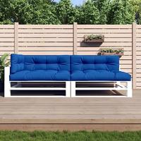 VidaXL Palletkussens 5 st stof koningsblauw - thumbnail