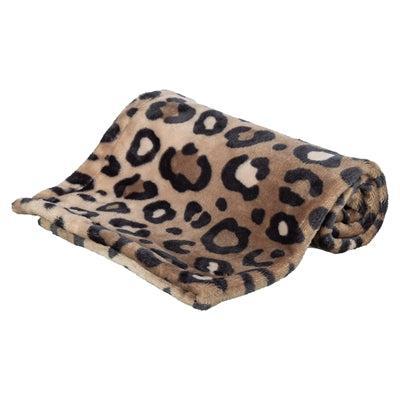 Trixie hondendeken leo soft pluche bruin / panterprint Trixie hondendeken leo soft pluche bruin / panterprint