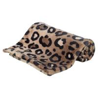 Trixie hondendeken leo soft pluche bruin / panterprint - thumbnail