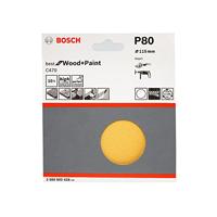 Bosch Accessories 2608605428 Schuurpapier voor schuurschijf Met klittenband, Ongeperforeerd Korrelgrootte (num) 80 (Ø) 115 mm 10 stuk(s) - thumbnail
