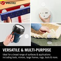 VELCRO® VEL-EC60249 Klittenband punten Om vast te plakken Haak- en lusdeel, Extra sterk (Ø) 45 mm Wit 6 paar - thumbnail