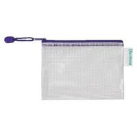 Opbergtas Tarifold met rits 175x125mm PVC blauw | 8 stuks - thumbnail