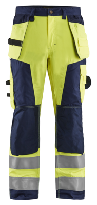 Blåkläder Werkbroek High-Vis 15681811 | High Vis Geel/Marineblauw | Maat 62 - 7330509402375