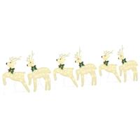 VidaXL Led rendieren 6 pcs goud stof - thumbnail