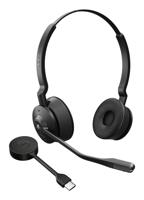 Jabra Engage 55 SE Stereo Link400c MS On Ear headset DECT, Kabel Stereo Zwart Noise Cancelling Microfoon uitschakelbaar (mute) - thumbnail