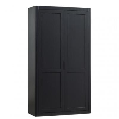 WOOOD Opbergkast 'Gunnar' Grenenhout, 217 x 120cm, kleur Mat Zwart WOOOD Opbergkast 'Gunnar' Grenenhout, 217 x 120cm, kleur Mat Zwart