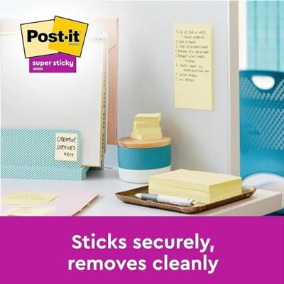 Post-it Notes, 100 vel, ft 76 x 76 mm, geel, pak van 16 blokken + 4 gratis
