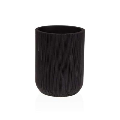 Tandenborstelhouder Versa Zwart Hars 8 x 10,5 x 8 cm