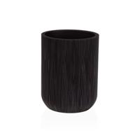Tandenborstelhouder Versa Zwart Hars 8 x 10,5 x 8 cm - thumbnail