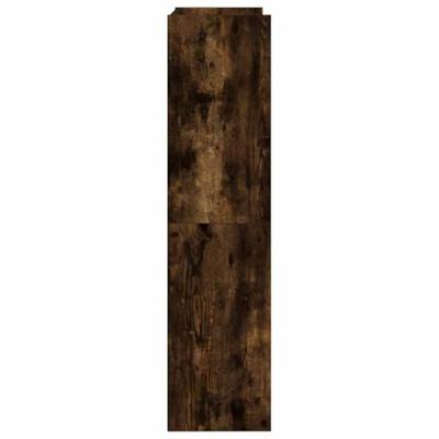 Schoenenrek 60x25x100 cm bewerkt hout gerookt eikenkleurig
