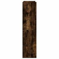 Schoenenrek 60x25x100 cm bewerkt hout gerookt eikenkleurig - thumbnail