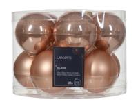 Kerstbal glas d6 cm rose ass 10st kerst Decoris - Decoris - thumbnail