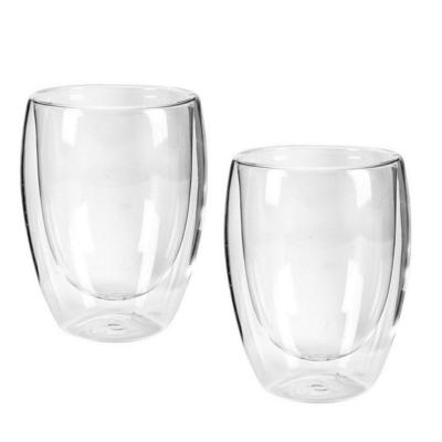 Cappucino Glazen Dubbelwandig 300 ml 2 Stuks Transparant