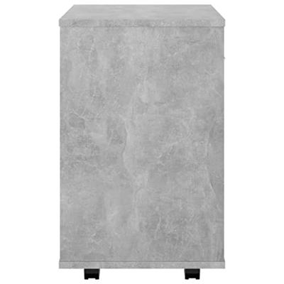 VidaXL Rolkast 46x36x59 cm bewerkt hout betongrijs VidaXL Rolkast 46x36x59 cm bewerkt hout betongrijs