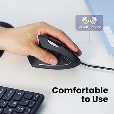 Perixx Perimice-513L Ergonomische muis USB Optisch Zwart 5 Toetsen 2000 dpi Ergonomisch - thumbnail