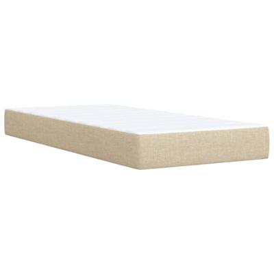 Boxspring met matras stof crèmekleurig 100x200 cm